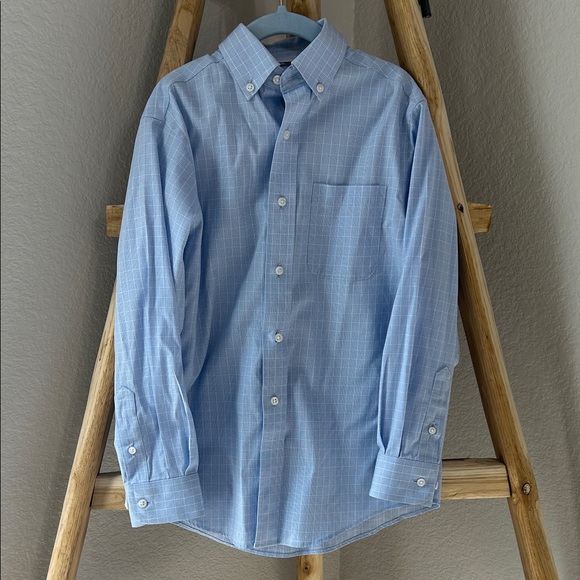 Class Club Other - Dillard’s Classic Club Light Blue Checkered Boy’s Button Down Dress Shirt